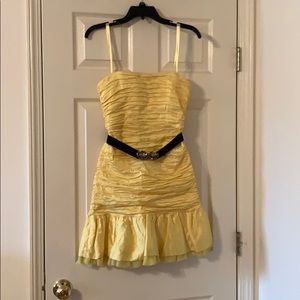 BCBGMAXAZRIA yellow dress size 4